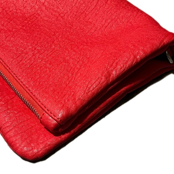 Express Womens Faux Leather ShoulderBag/Clutch Bag, Red - Picture 5 of 16